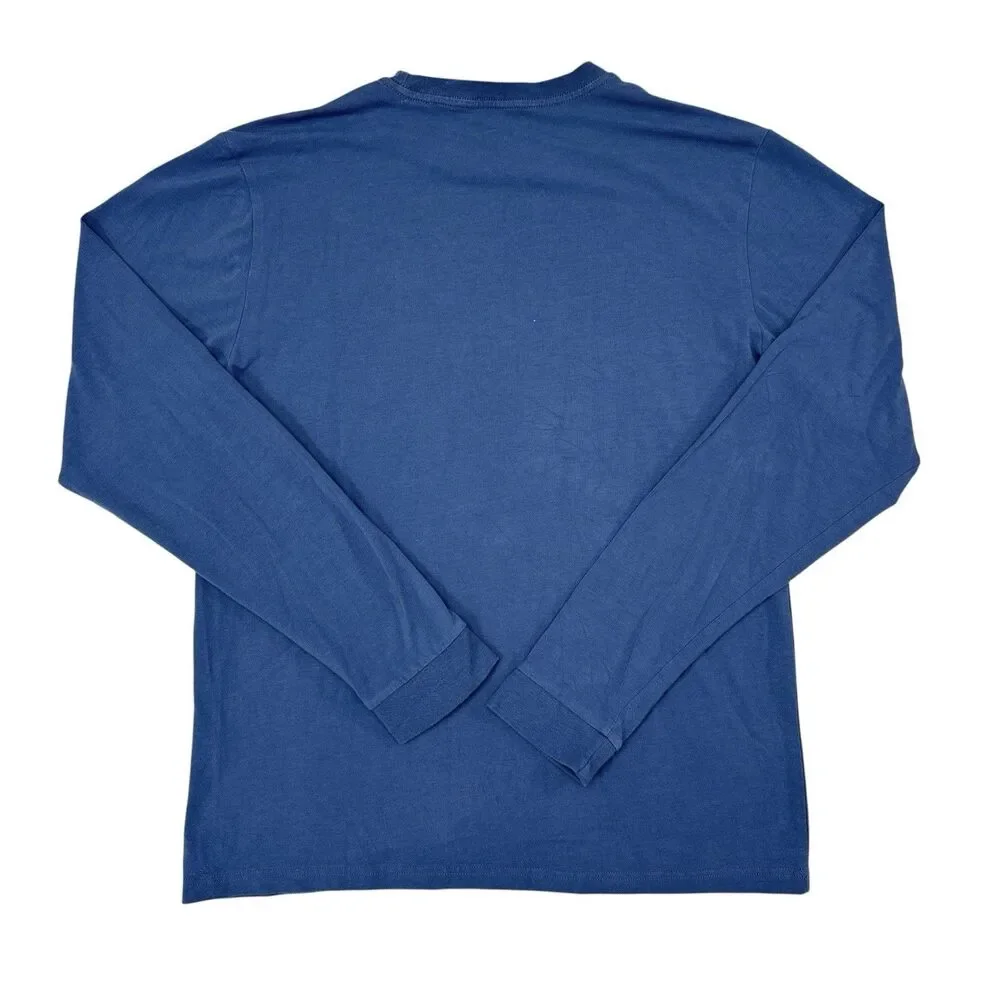 Birddogs Shirt Mens Size Large‎ Blue Long Sleeve Tee Stretch Casual Chest Pocket